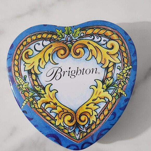 3/$25 Small Brighton Heart Shaped Jewelry Tin Collectible Trinket Box - Picture 1 of 8